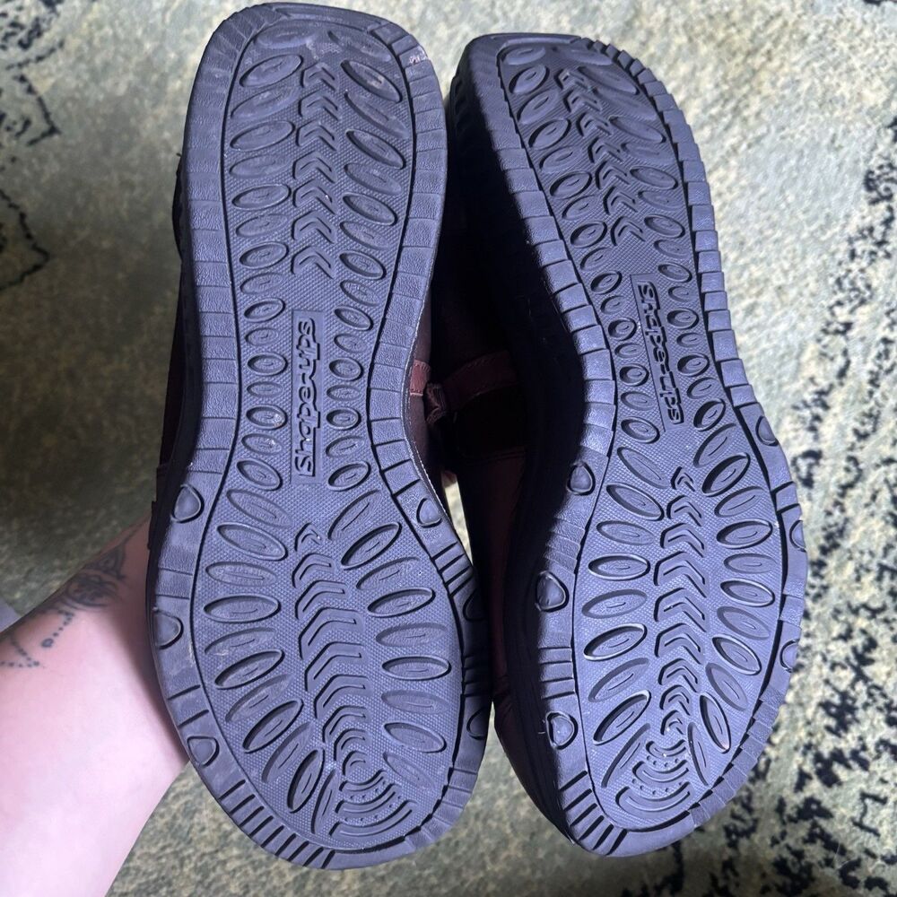 Skechers Shape Ups Mary Jane Shoes Womens Sz 10 Brown Leather Walking Comfort - Picture 5 of 16